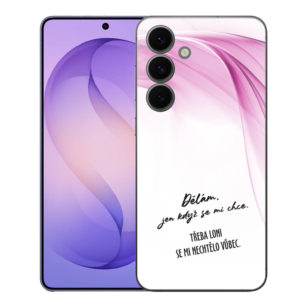 Gélový kryt mmCase na Samsung Galaxy S26 FE - vtipný text 12 biele pozadie