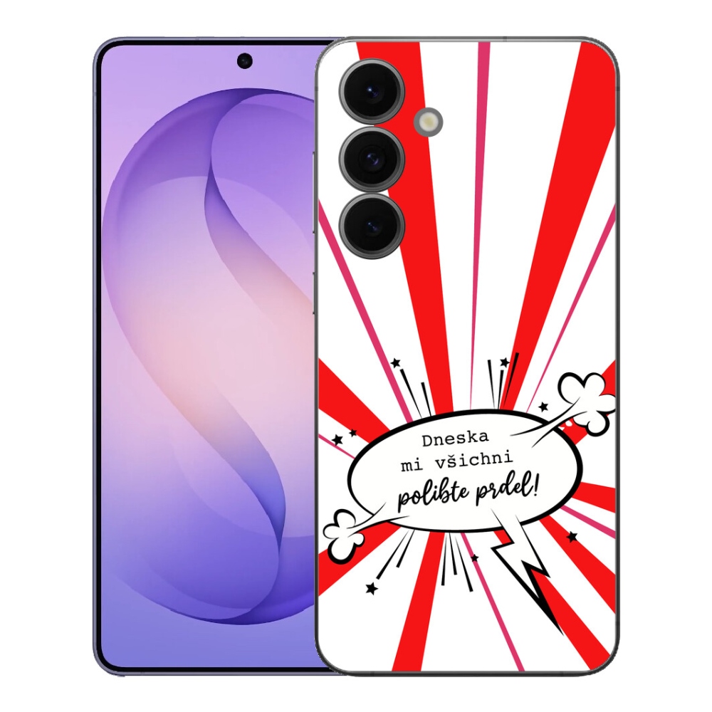 Gélový kryt mmCase na Samsung Galaxy S26 FE - vtipný text 15 biele pozadie