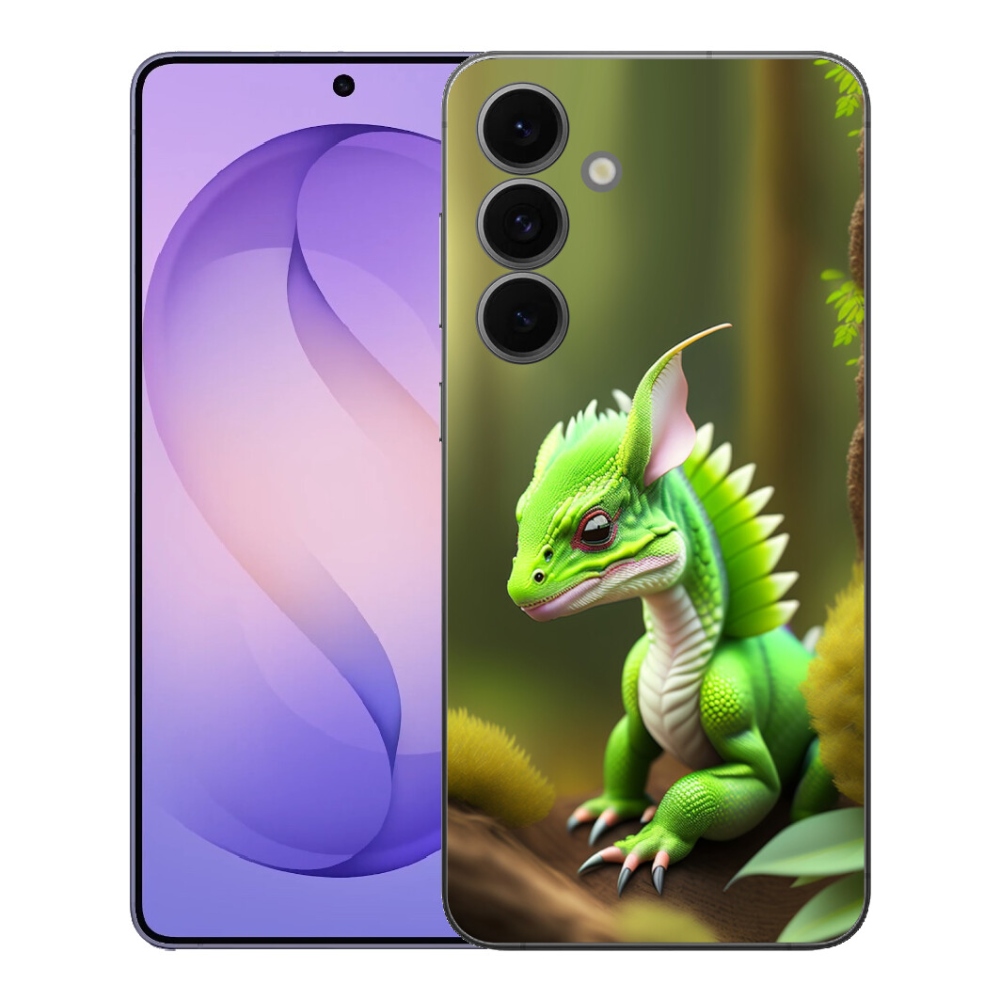Gélový kryt mmCase na Samsung Galaxy S26 FE - zelený dráčik