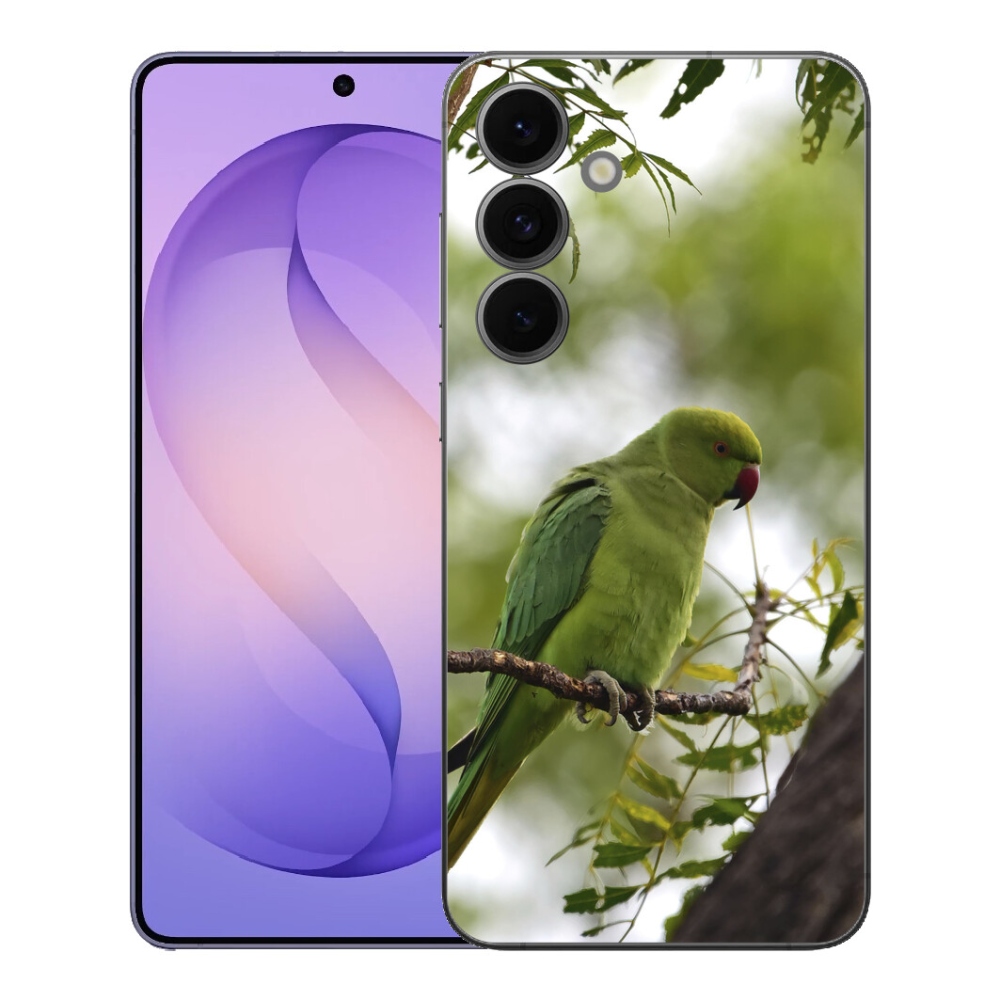 Gélový kryt mmCase na Samsung Galaxy S26 FE - zelený papagáj