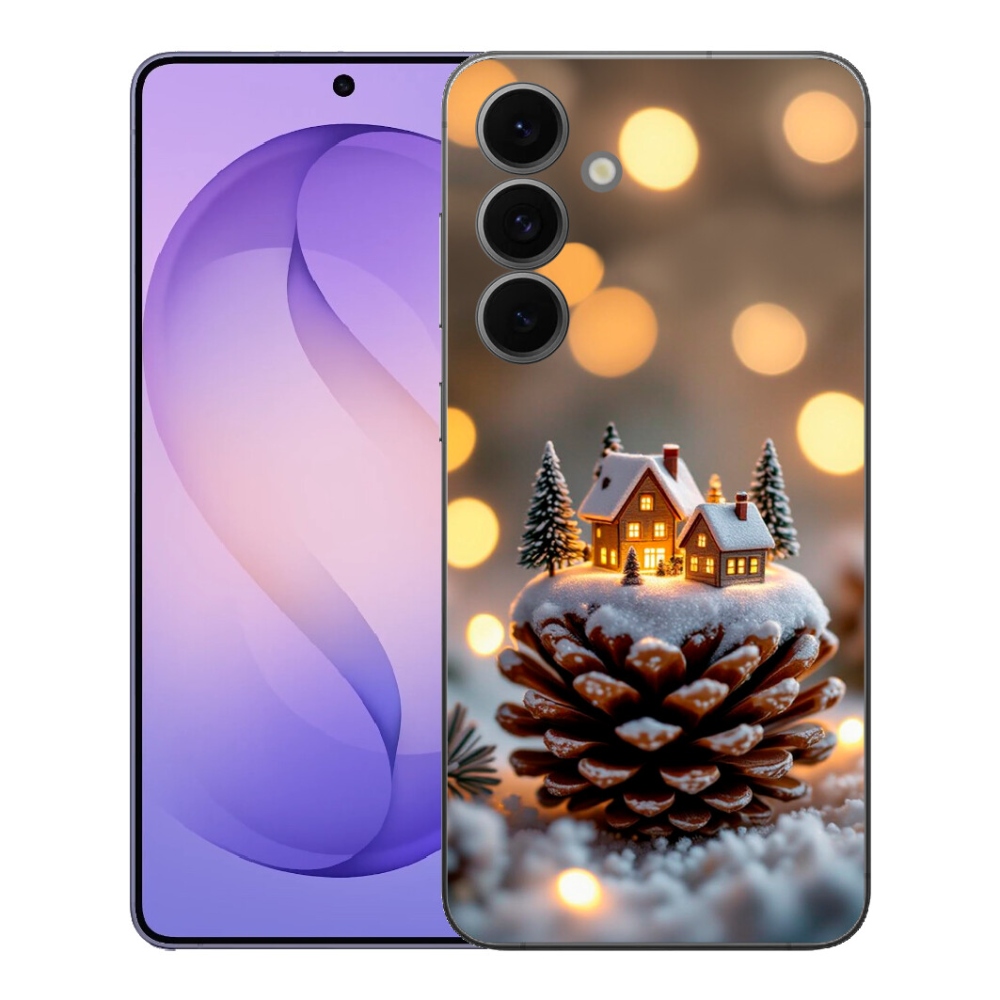 Gélový kryt mmCase na Samsung Galaxy S26 FE - zimná dedinka