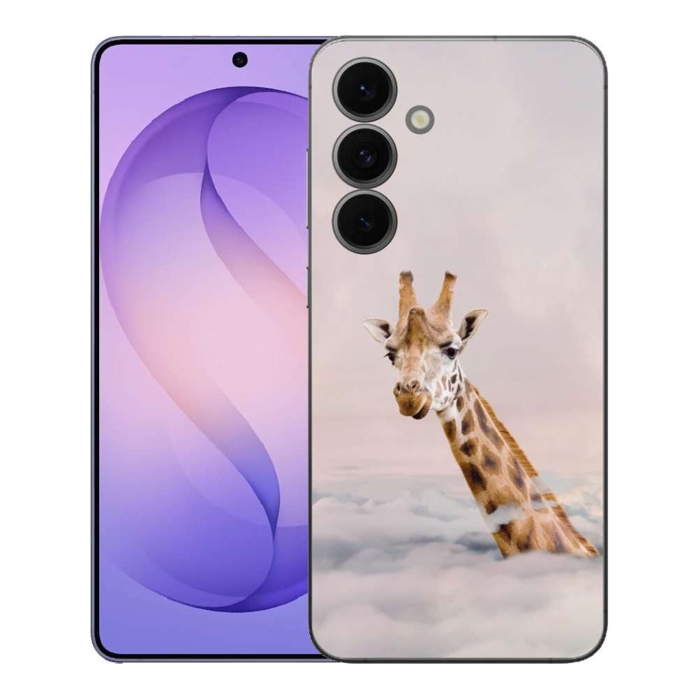 Gélový kryt mmCase na Samsung Galaxy S26 FE - žirafa v oblakoch