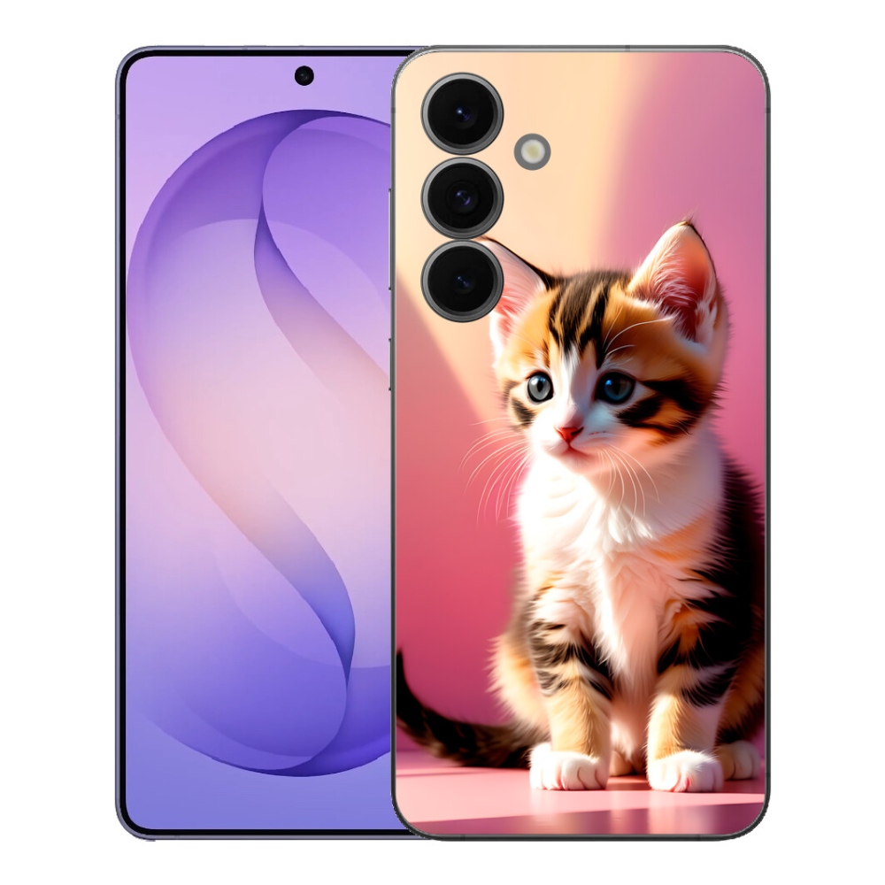 Gélový kryt mmCase na Samsung Galaxy S26 FE - zvedavé mačiatko 2
