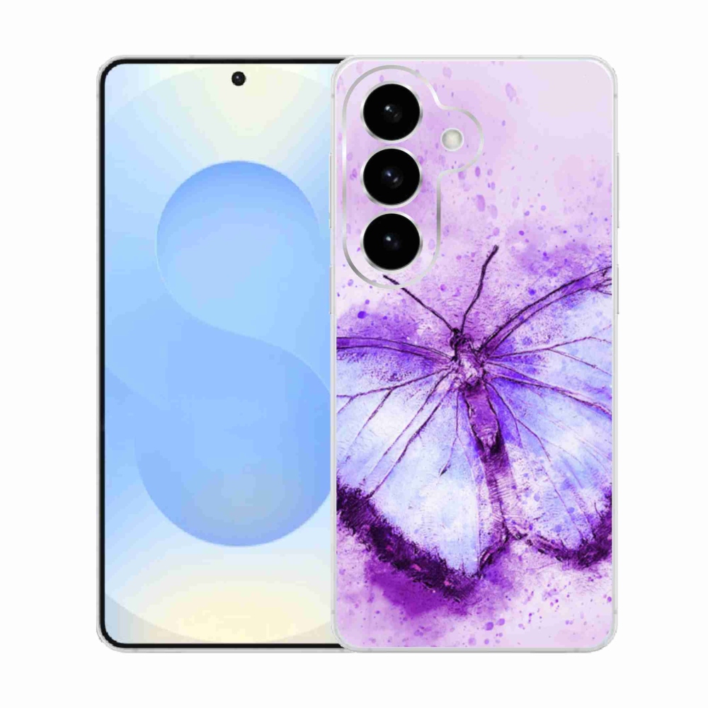Gélový kryt mmCase na Samsung Galaxy S26 - fialový motýľ