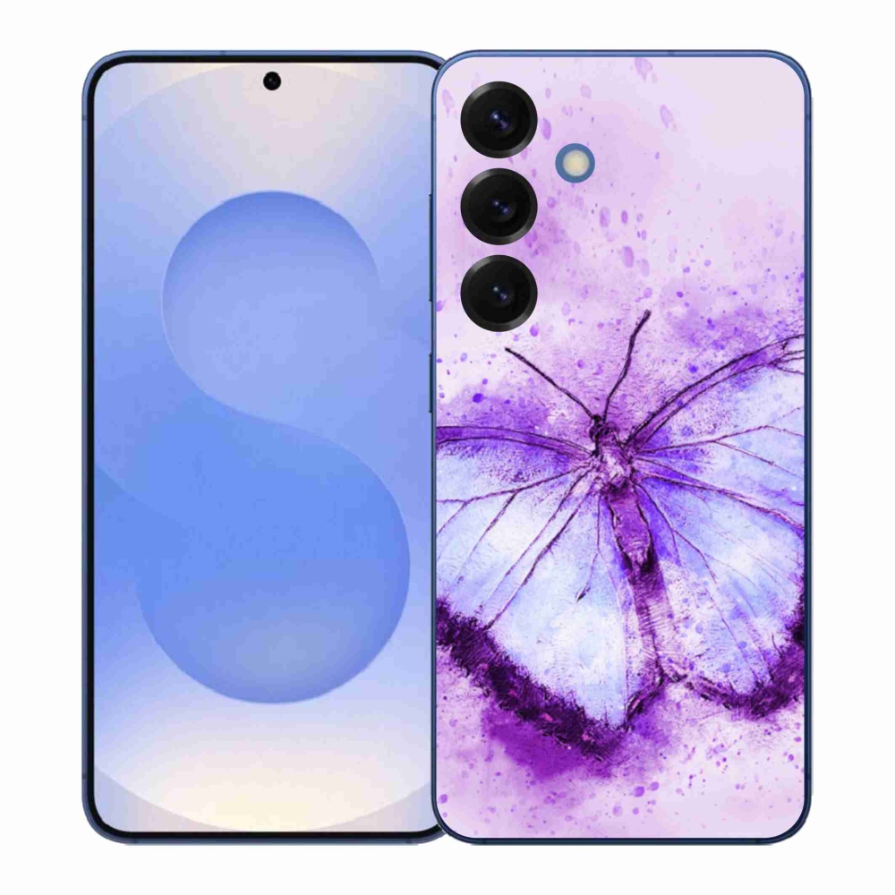 Gélový kryt mmCase na Samsung Galaxy S26+ - fialový motýľ