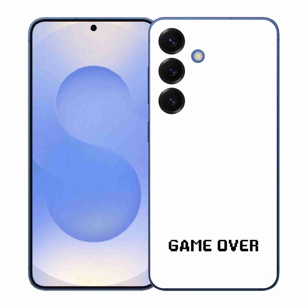 Gélový kryt mmCase na Samsung Galaxy S26+ - game over biele pozadie