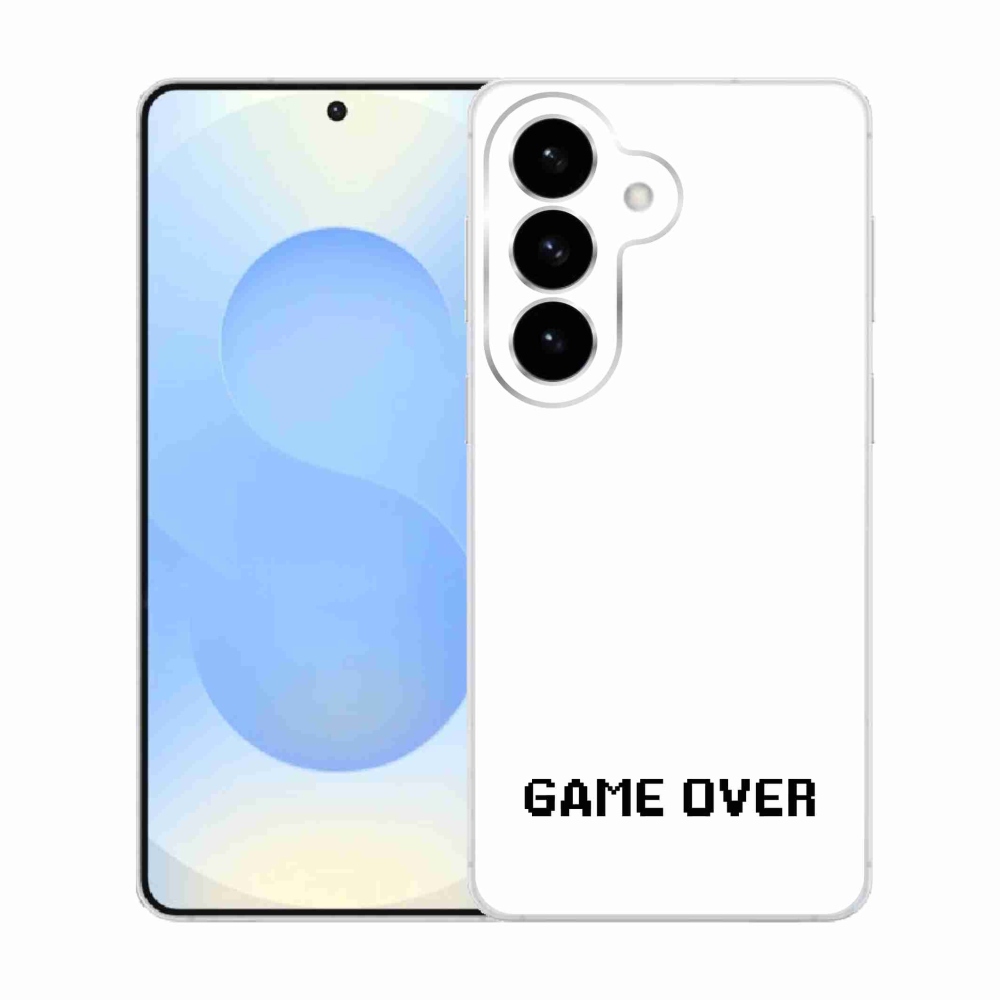 Gélový kryt mmCase na Samsung Galaxy S26 - game over biele pozadie