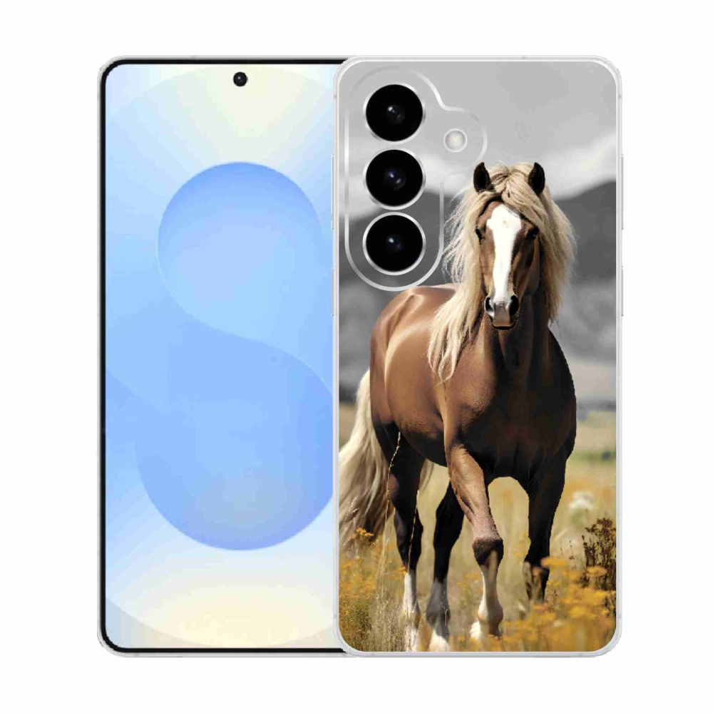 Gélový kryt mmCase na Samsung Galaxy S26 - hnedý kôň 1