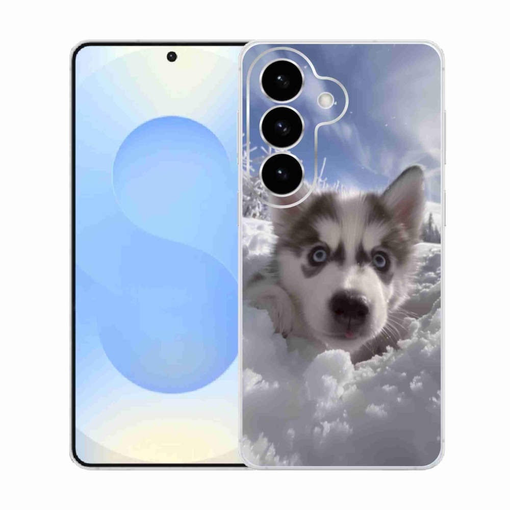 Gélový kryt mmCase na Samsung Galaxy S26 - husky v snehu