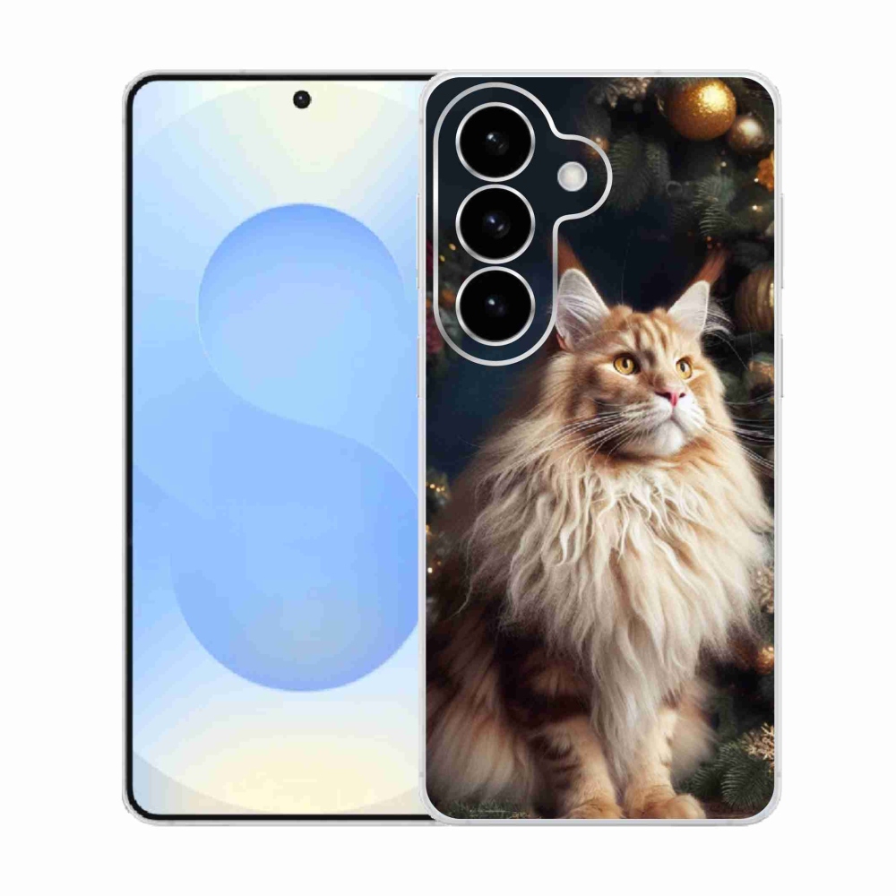 Gélový kryt mmCase na Samsung Galaxy S26 - mačka pri stromčeku