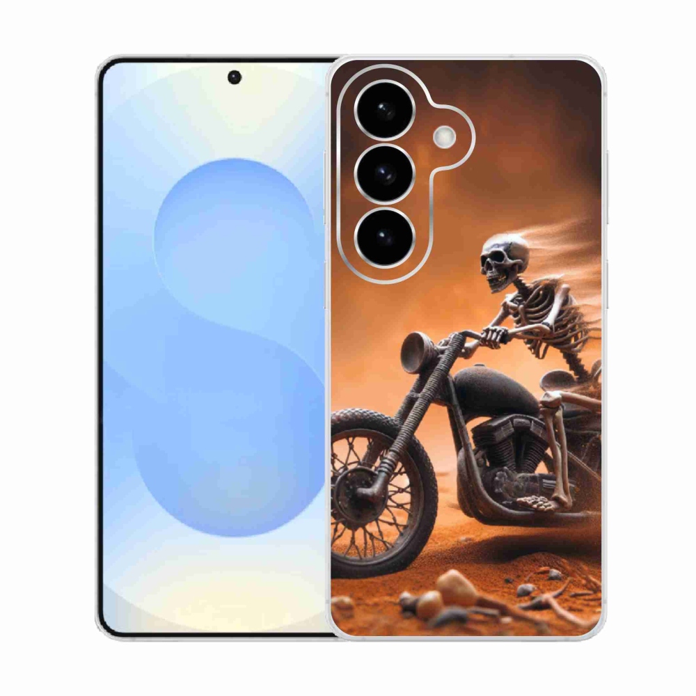 Gélový kryt mmCase na Samsung Galaxy S26 - kostra na motorke