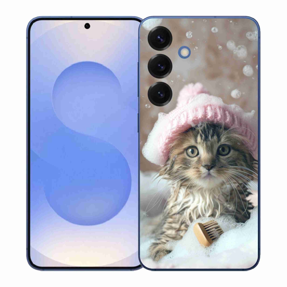 Gélový kryt mmCase na Samsung Galaxy S26+ - mačiatko a kúpeľ