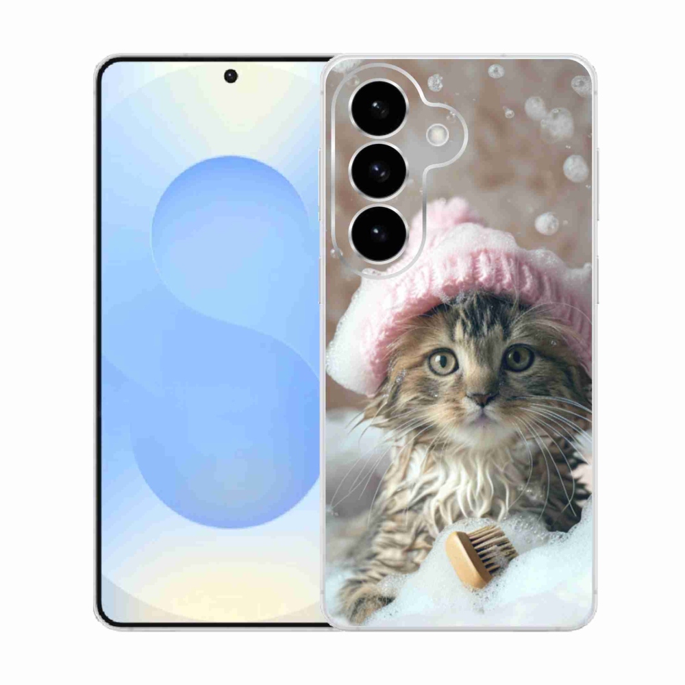 Gélový kryt mmCase na Samsung Galaxy S26 - mačiatko a kúpeľ