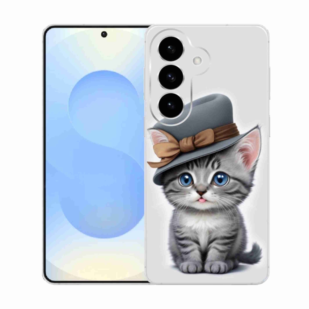 Gélový kryt mmCase na Samsung Galaxy S26 - mačiatko s klobúkom