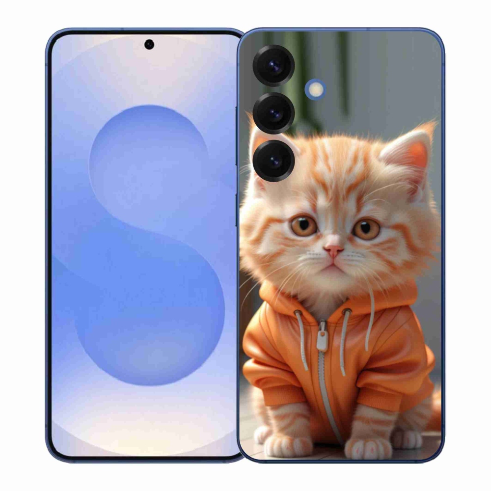 Gélový kryt mmCase na Samsung Galaxy S26+ - mačiatko v mikine