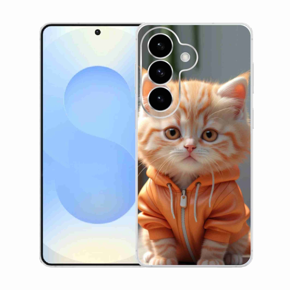 Gélový kryt mmCase na Samsung Galaxy S26 - mačiatko v mikine