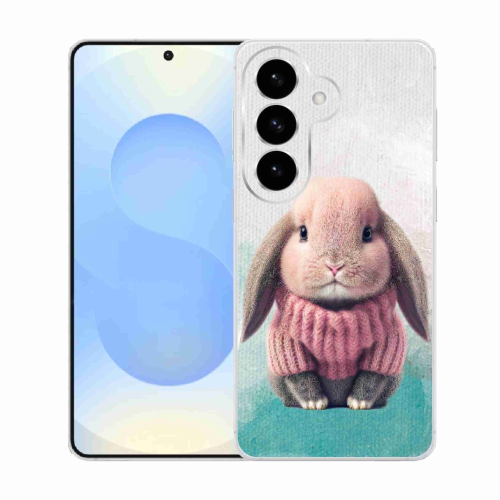 Gélový kryt mmCase na Samsung Galaxy S26 - zajačik vo svetri