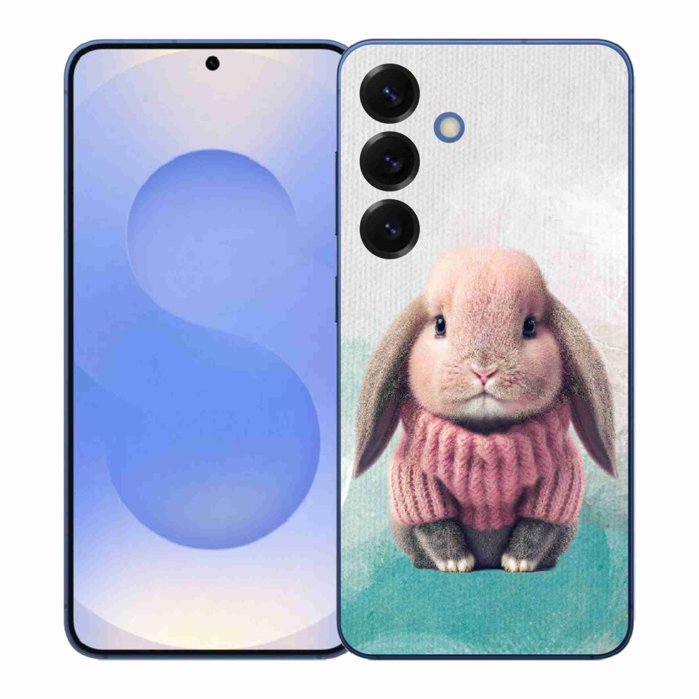 Gélový kryt mmCase na Samsung Galaxy S26+ - zajačik vo svetri