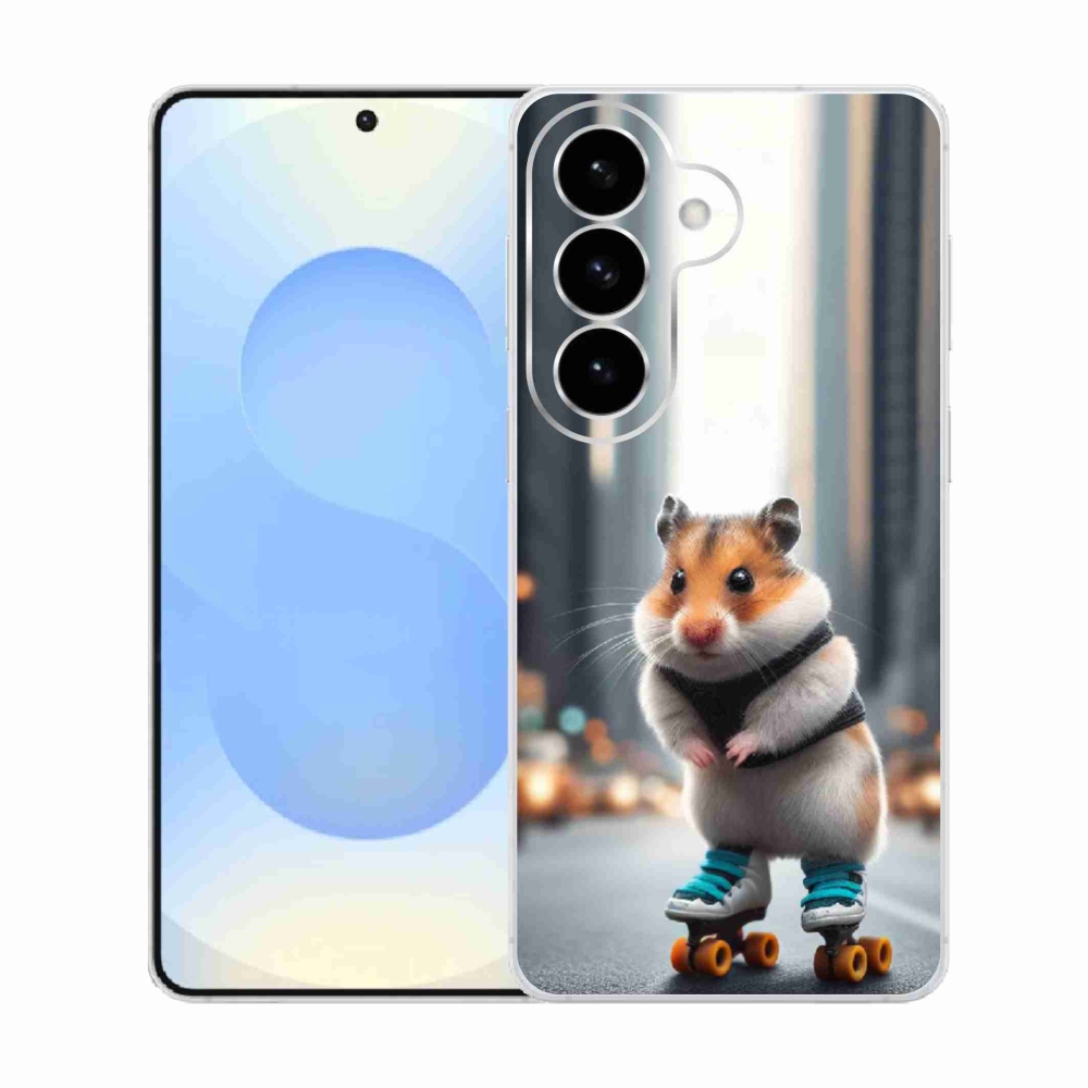 Gélový kryt mmCase na Samsung Galaxy S26 - škrečok na korčuliach