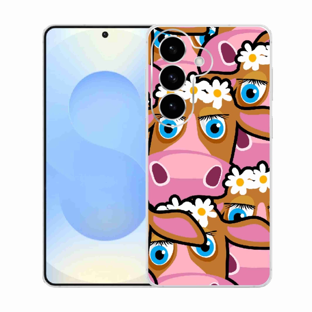 Gélový kryt mmCase na Samsung Galaxy S26 - kreslené kravičky