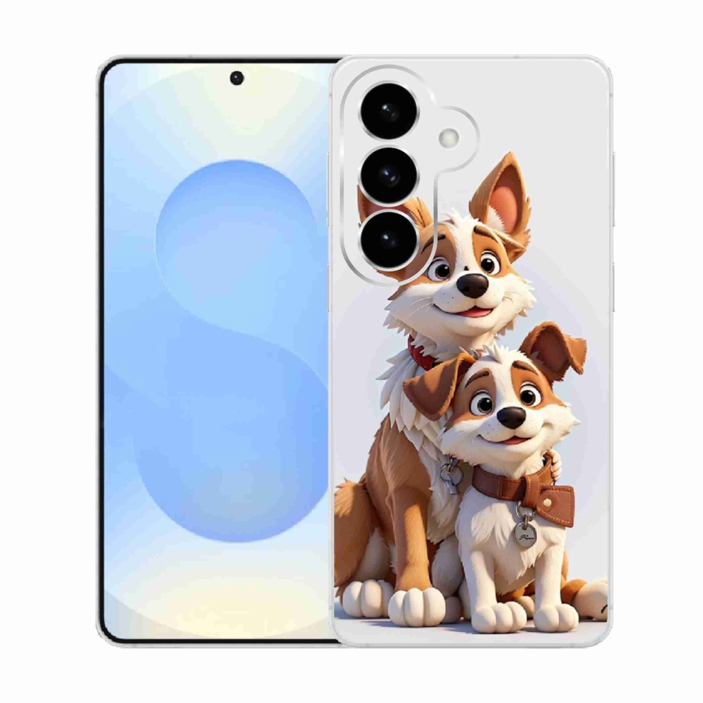 Gélový kryt mmCase na Samsung Galaxy S26 - kreslenie psy