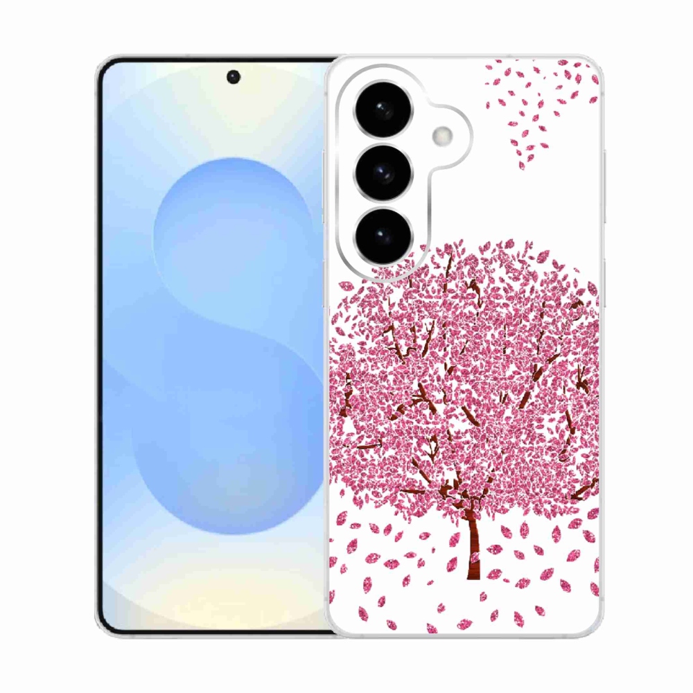 Gélový kryt mmCase na Samsung Galaxy S26 - kreslený strom s listami