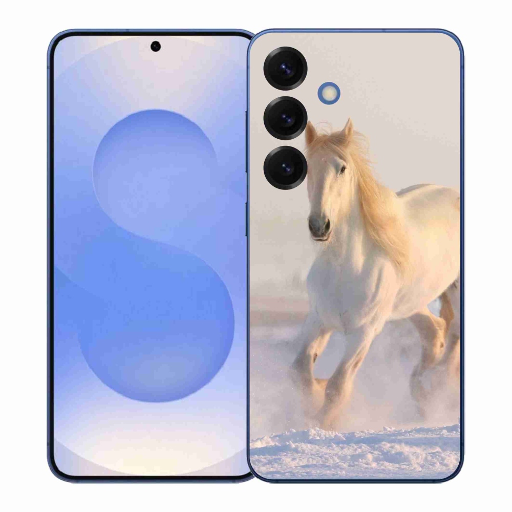 Gélový kryt mmCase na Samsung Galaxy S26+ - kôň v snehu