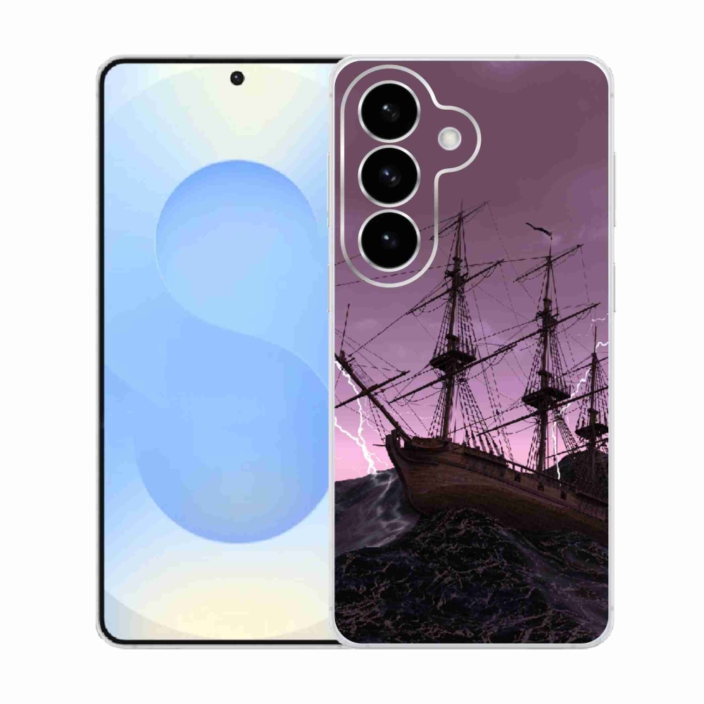 Gélový kryt mmCase na Samsung Galaxy S26 - loď v búrke