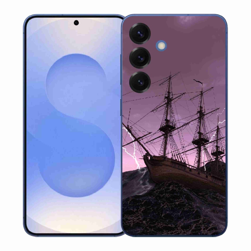 Gélový kryt mmCase na Samsung Galaxy S26+ - loď v búrke