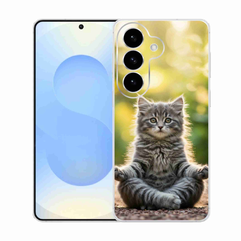 Gélový kryt mmCase na Samsung Galaxy S26 - meditujúce mačiatko