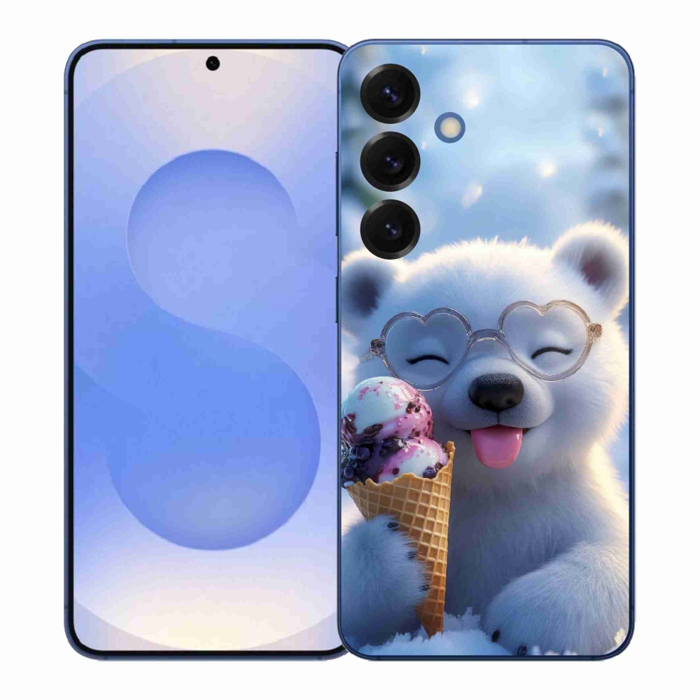 Gélový kryt mmCase na Samsung Galaxy S26+ - medvedík so zmrzlinou