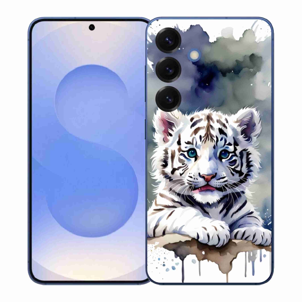 Gélový kryt mmCase na Samsung Galaxy S26+ - mláďa bieleho tigra