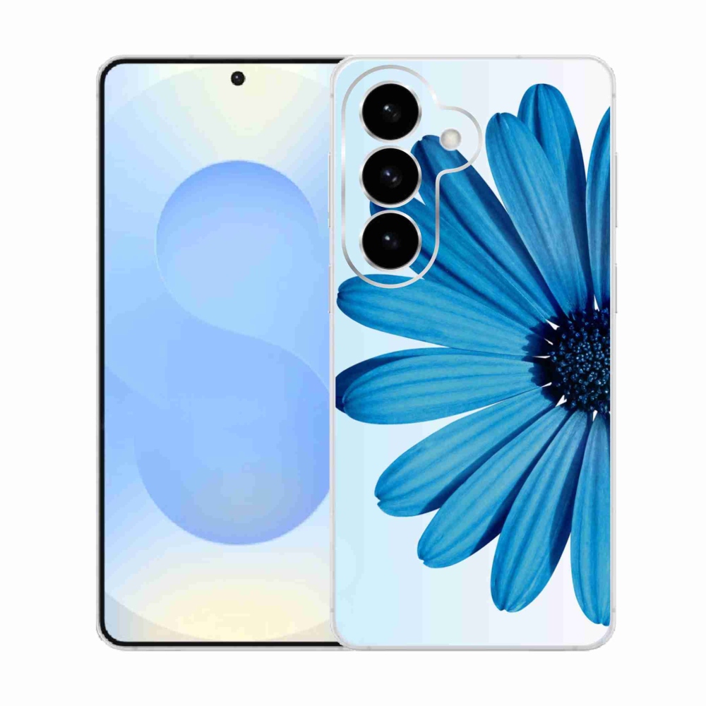 Gélový kryt mmCase na Samsung Galaxy S26 - modrá margaréta