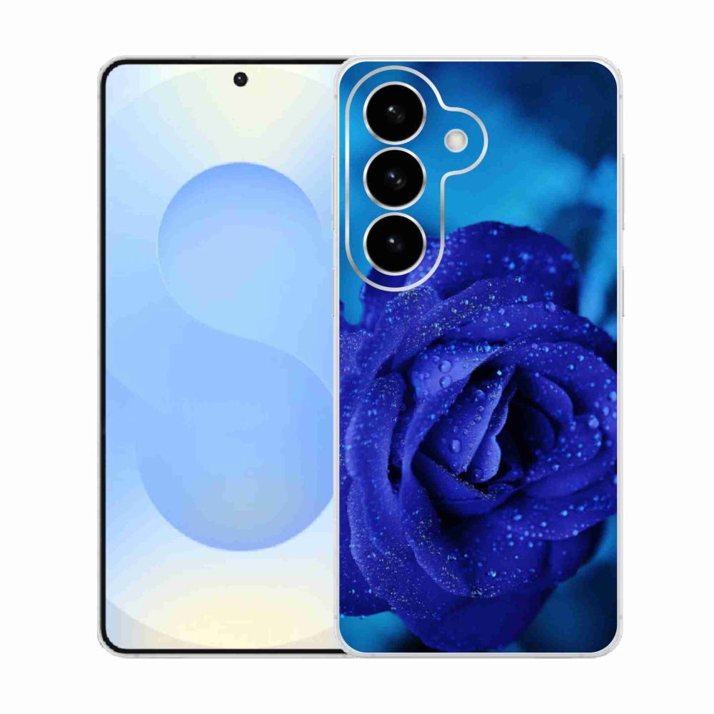 Gélový kryt mmCase na Samsung Galaxy S26 - modrá ruža