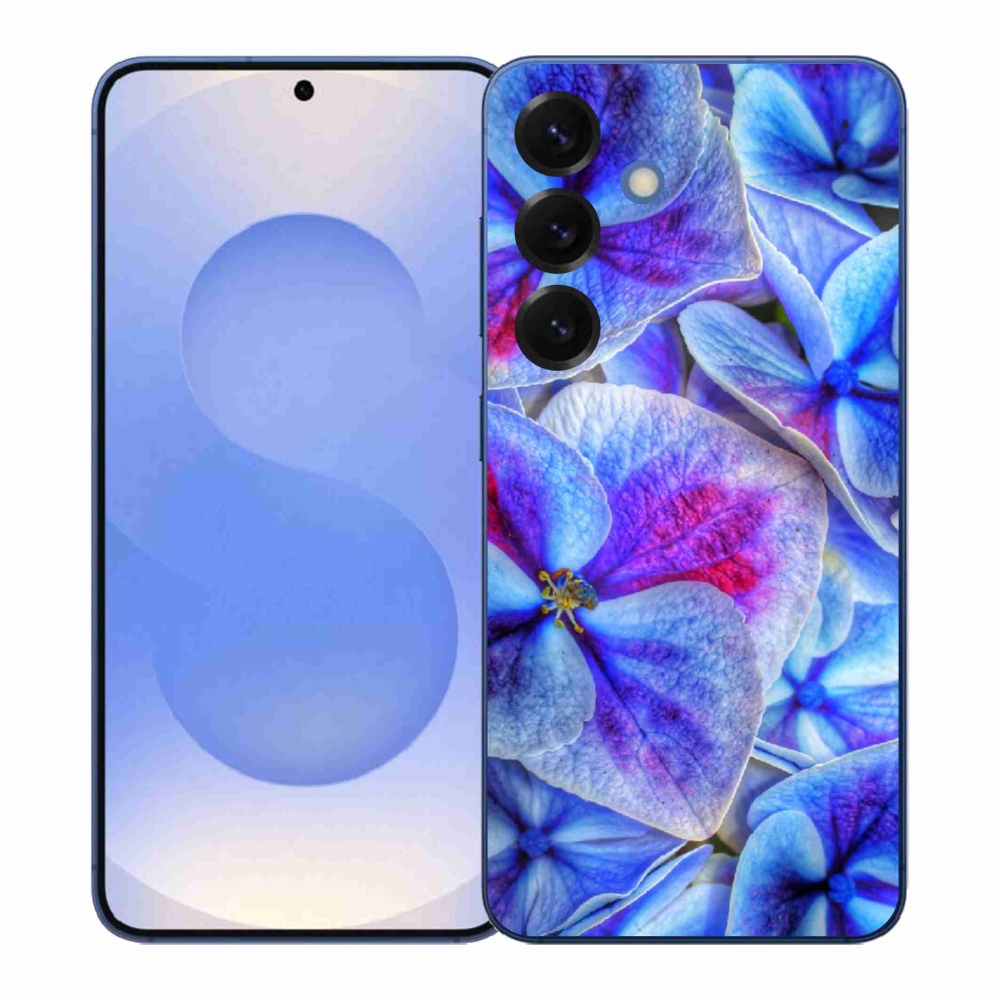 Gélový kryt mmCase na Samsung Galaxy S26+ - modré kvety 1