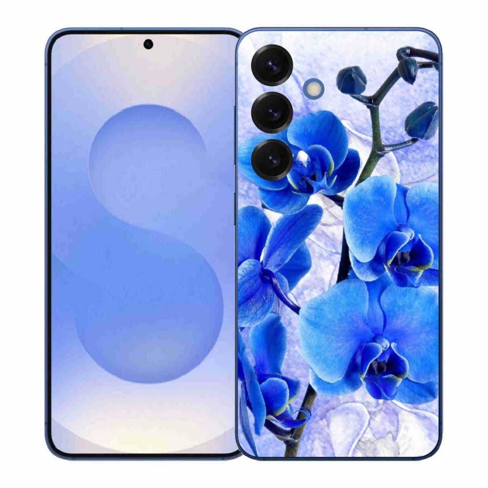 Gélový kryt mmCase na Samsung Galaxy S26+ - modré kvety