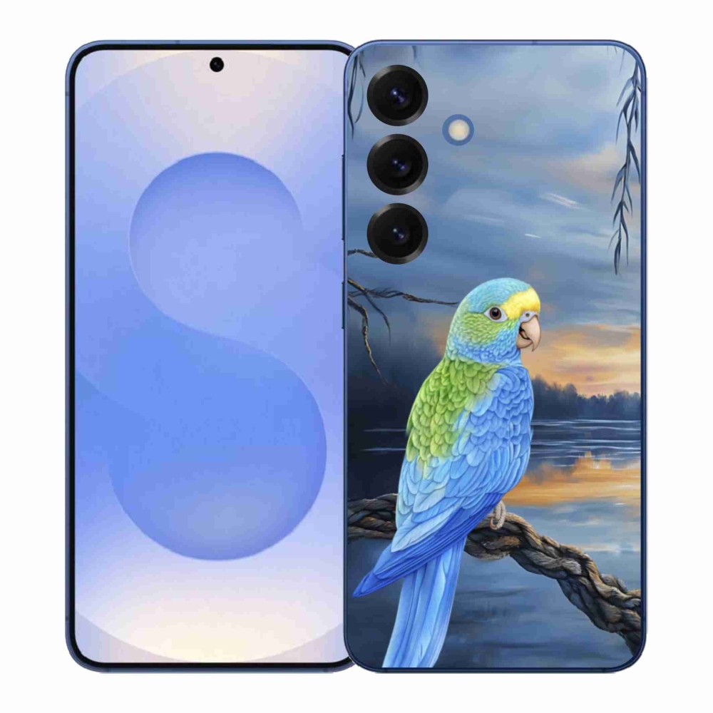 Gélový kryt mmCase na Samsung Galaxy S26+ - modrý papagáj