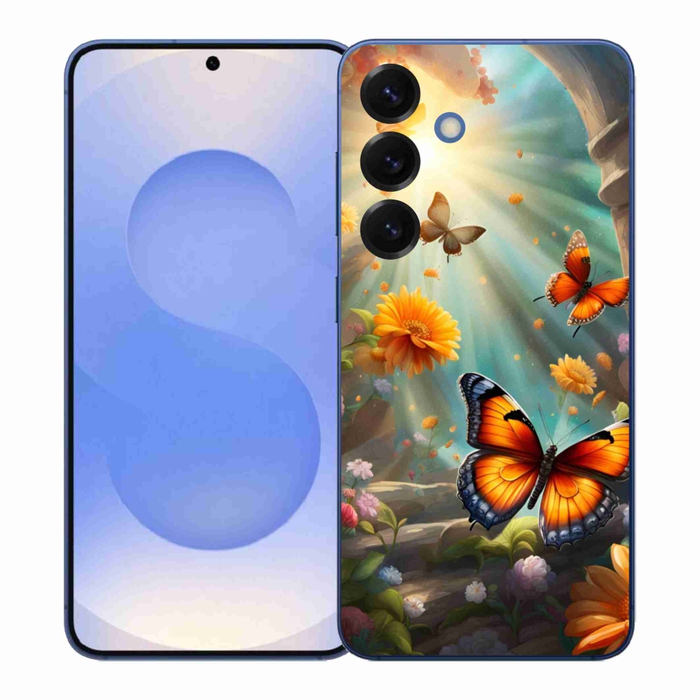 Gélový kryt mmCase na Samsung Galaxy S26+ - motýlia záhrada 2