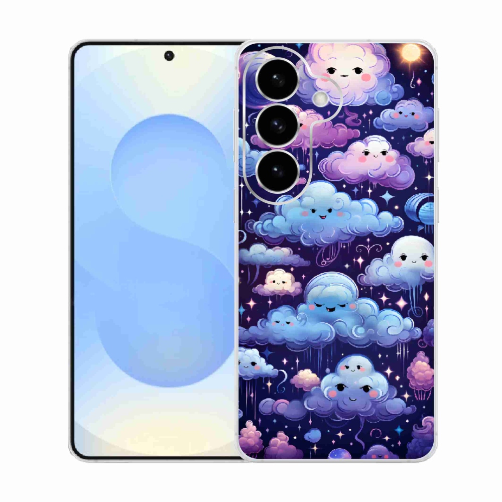 Gélový kryt mmCase na Samsung Galaxy S26 - mráčiky