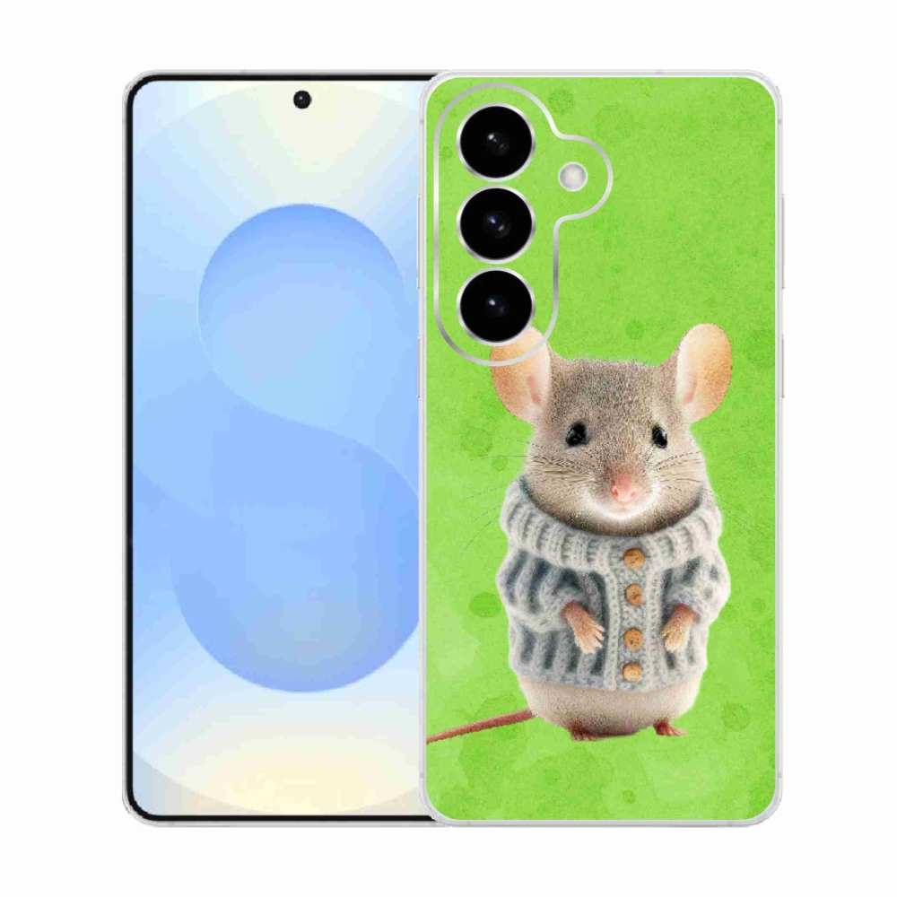 Gélový kryt mmCase na Samsung Galaxy S26 - myška vo svetri