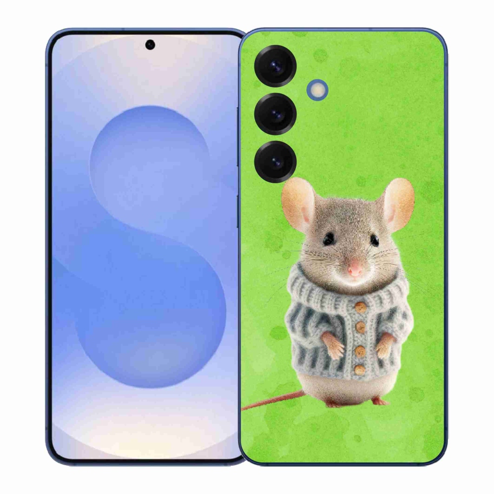 Gélový kryt mmCase na Samsung Galaxy S26+ - myška vo svetri