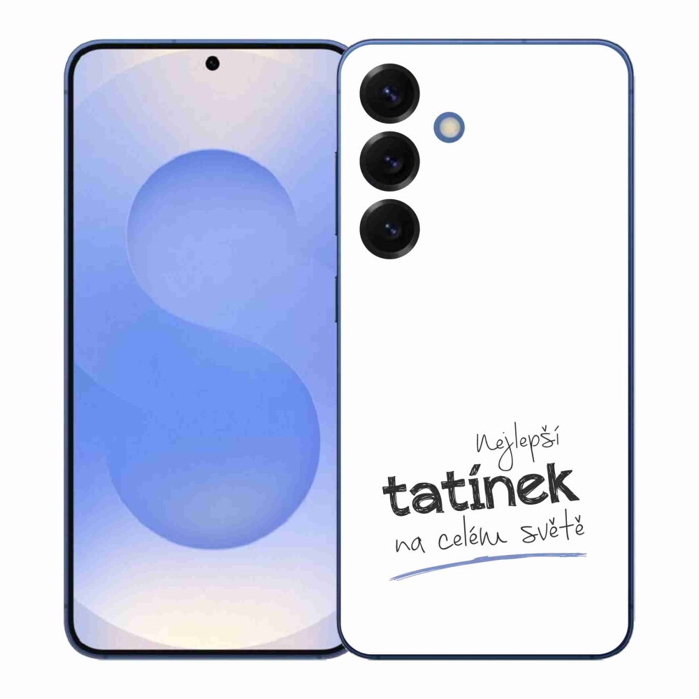 Gélový kryt mmCase na Samsung Galaxy S26+ - najlepší otecko 4 biele pozadie