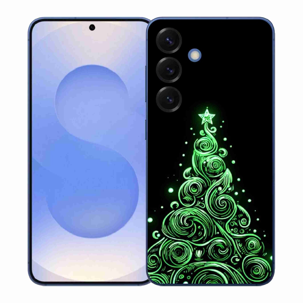 Gélový kryt mmCase na Samsung Galaxy S26+ - neónový vianočný stromček 3