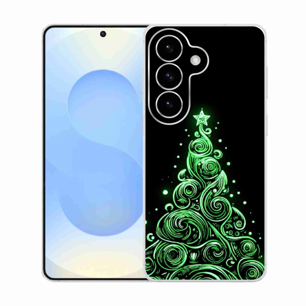 Gélový kryt mmCase na Samsung Galaxy S26 - neónový vianočný stromček 3