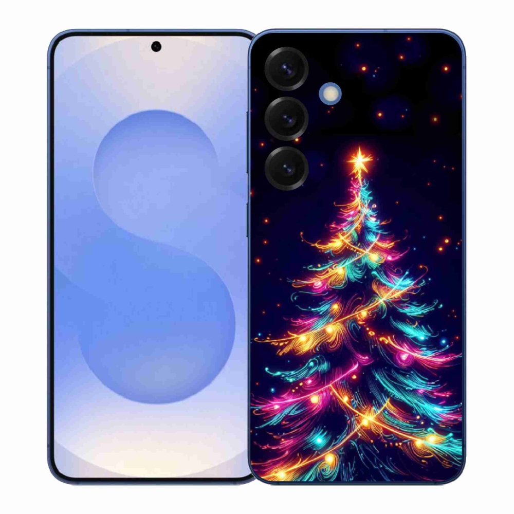 Gélový kryt mmCase na Samsung Galaxy S26+ - neónový vianočný stromček