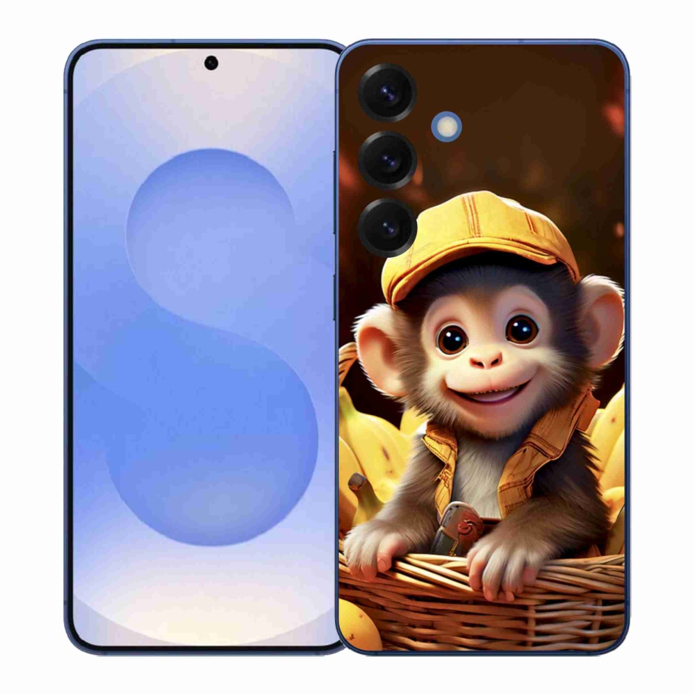 Gélový kryt mmCase na Samsung Galaxy S26+ - opice v košíku
