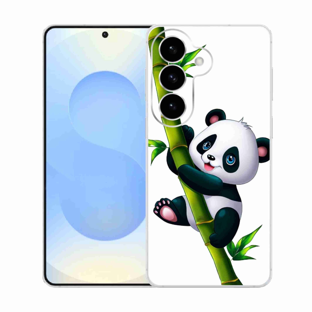 Gélový kryt mmCase na Samsung Galaxy S26 - panda na bambuse