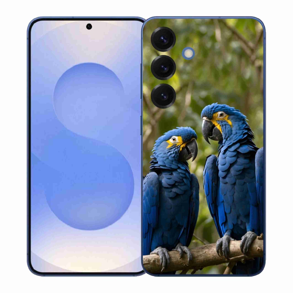 Gélový kryt mmCase na Samsung Galaxy S26+ - papagájové duo