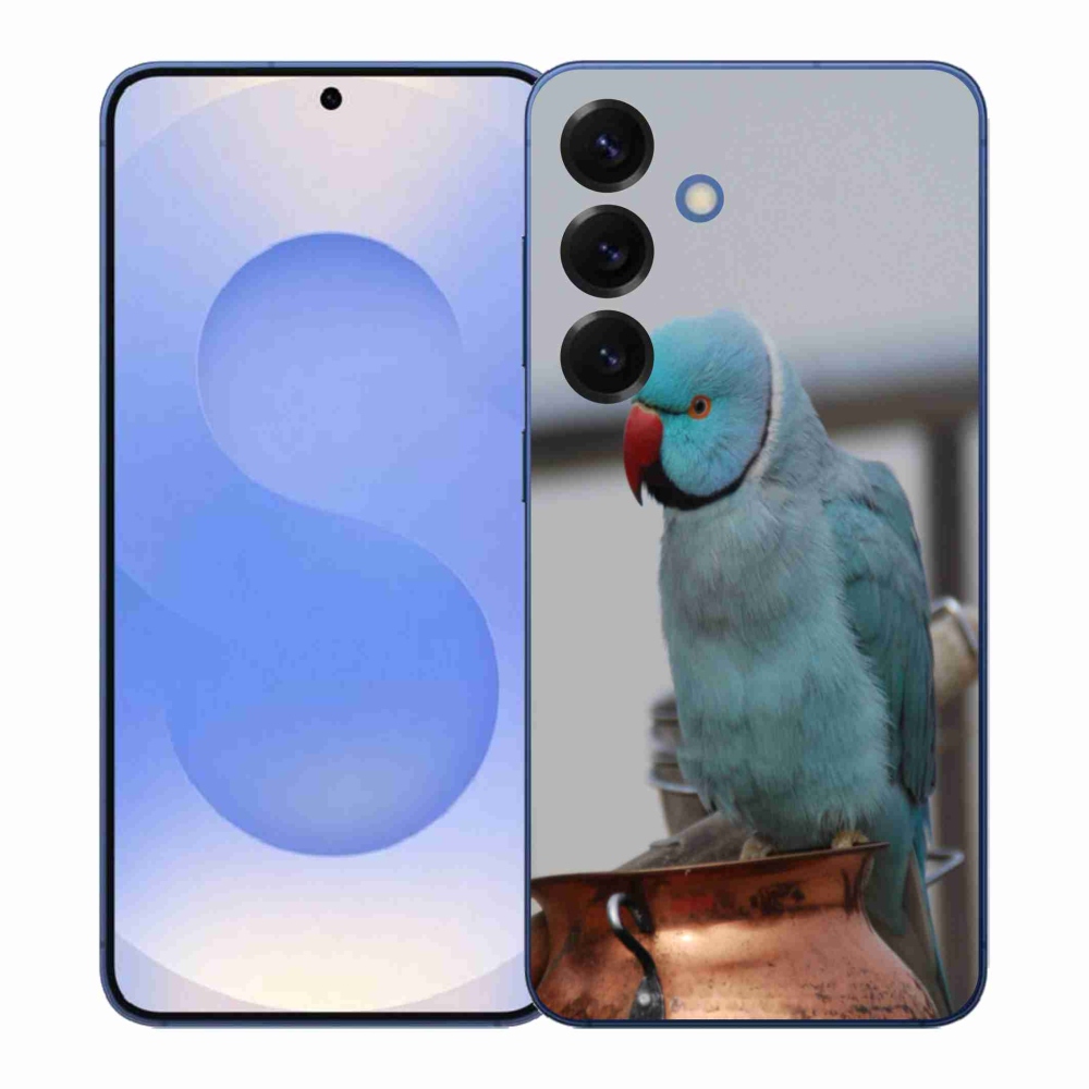 Gélový kryt mmCase na Samsung Galaxy S26+ - papagáj alexander modrý