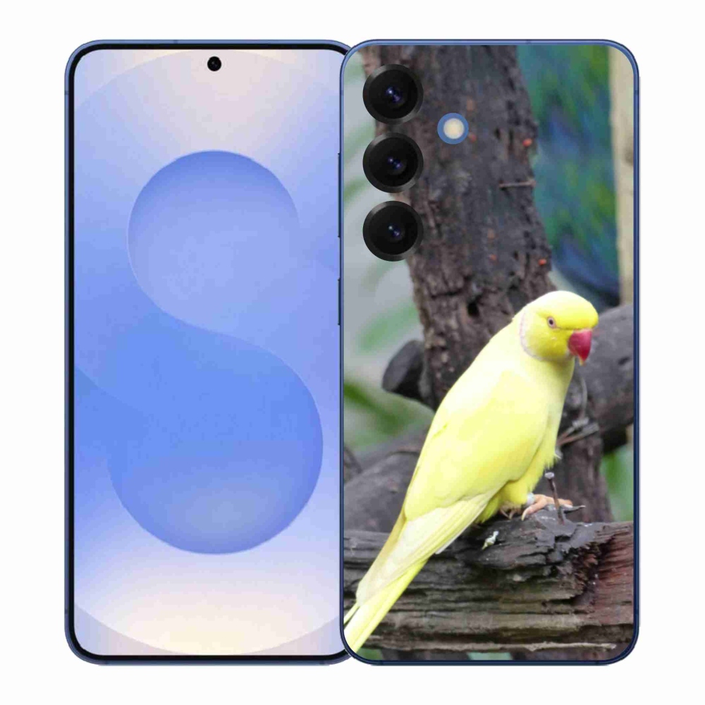 Gélový kryt mmCase na Samsung Galaxy S26+ - papagáj alexander žltý